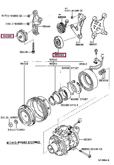 8844012190 Toyota Idler Pulley