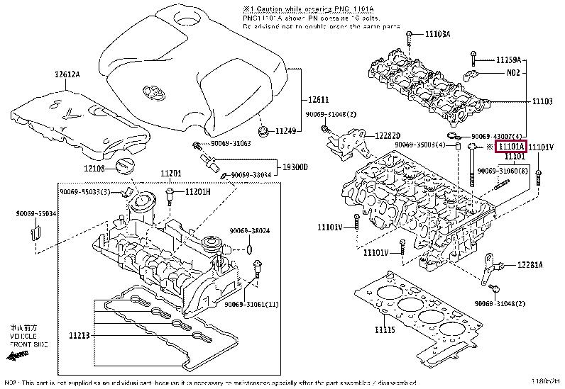 Toyota 90069-31065 Bolt kit 9006931065 9006931065 Toyota Bolt kit