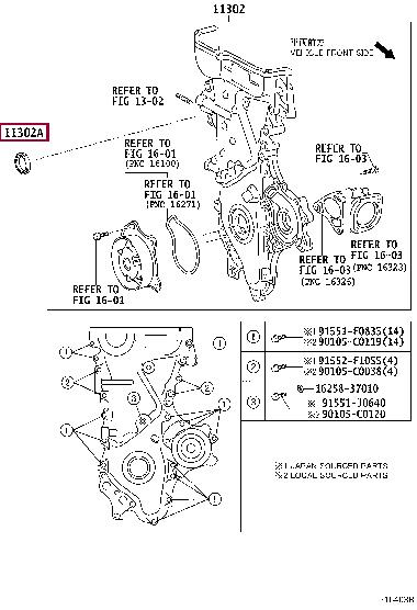 Toyota 90311-T0024 Oil seal crankshaft front 90311T0024