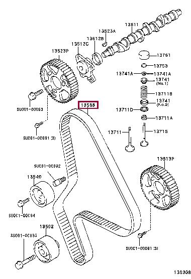 Toyota SU001-00085 Timing belt SU00100085