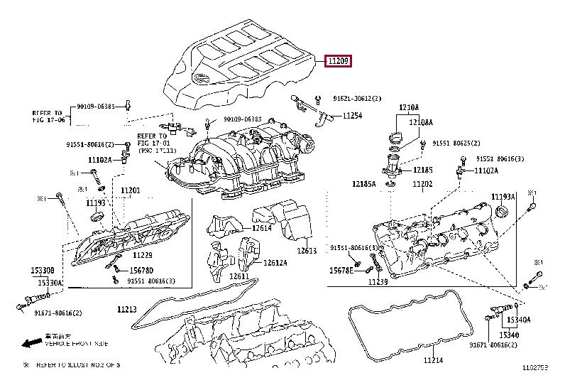 1120938080 Toyota COVER SUB-ASSY, V-BA