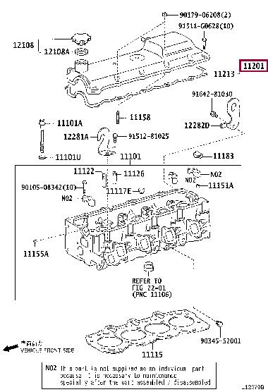1121067031 Toyota COVER ASSY, CYLINDER