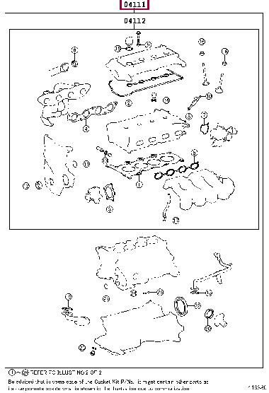 Toyota 04111-21060 Full Gasket Set, engine 0411121060