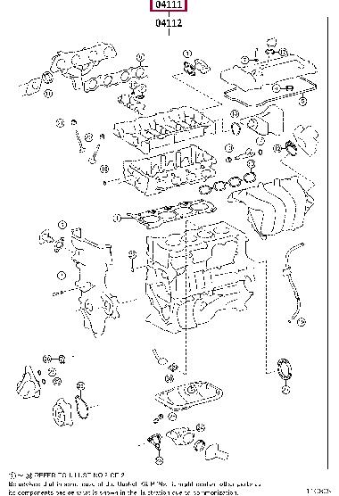 Toyota 04111-37204 Full Gasket Set, engine 0411137204