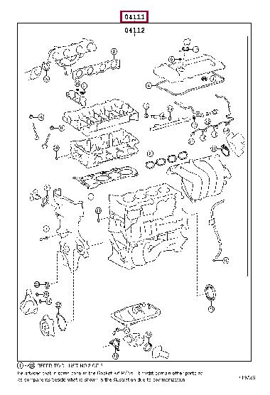 0411137382 Toyota Full Gasket Set, engine