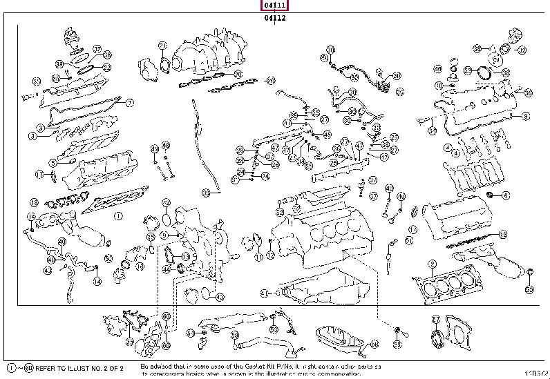 Toyota 04111-38181 Full Gasket Set, engine 0411138181