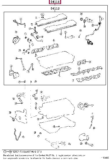 Toyota 04111-46230 Full Gasket Set, engine 0411146230 0411146230 Toyota Full Gasket Set, engine