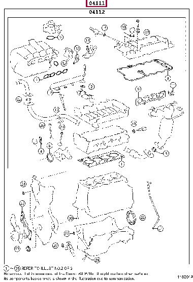 Engine gasket set Toyota Yaris: 0411147150 Toyota Full Gasket Set, engine