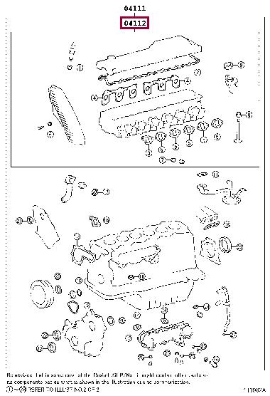 0411217200 Toyota Full Gasket Set, engine