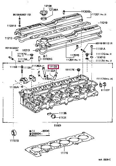1112242010 Toyota Valve guide
