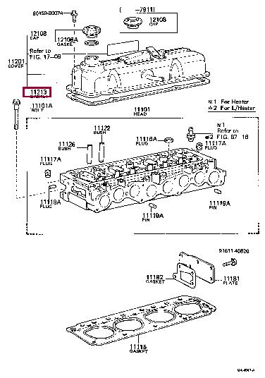 Valve gasket Toyota Dyna: 1121344020 Toyota Rocker cover gasket