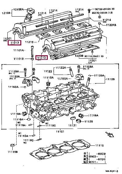 Toyota 11213-74010 Profiled gasket 1121374010