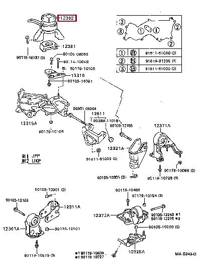 1236264190 Toyota Engine mount
