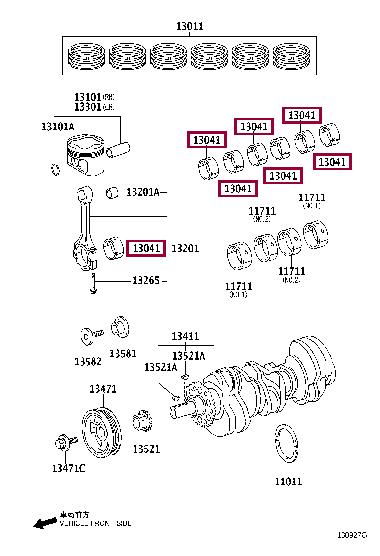 130413110001 Toyota Connecting rod bearing