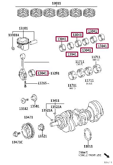 130413110003 Toyota Connecting rod bearing