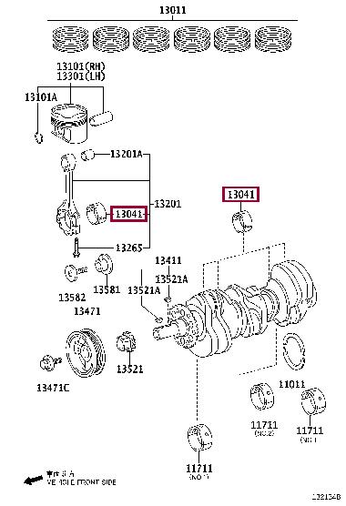 130413110004 Toyota Connecting rod bearing
