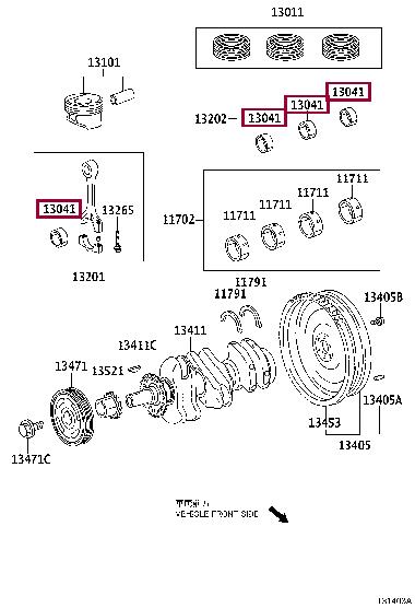 130414003201 Toyota Connecting rod bearing
