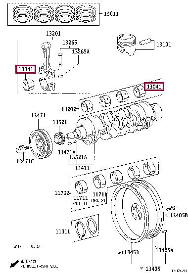 130417301006 Toyota Connecting rod bearing
