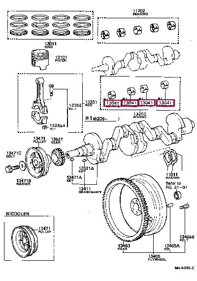 130418828105 Toyota Connecting rod bearing