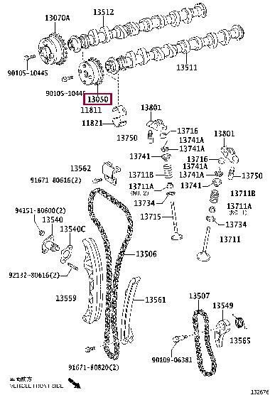 Toyota 13050-0T021 Sprocket-camshaft 130500T021