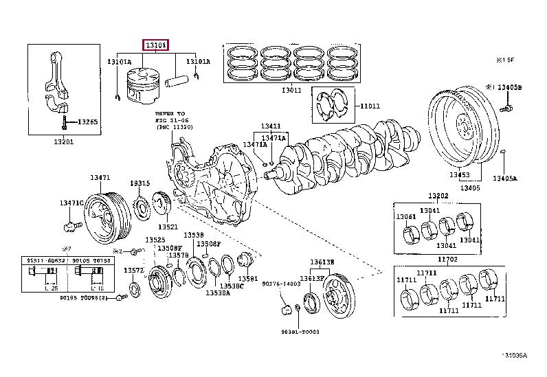 131010L05102 Toyota Piston set