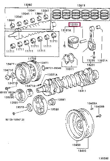131011707102 Toyota Piston set