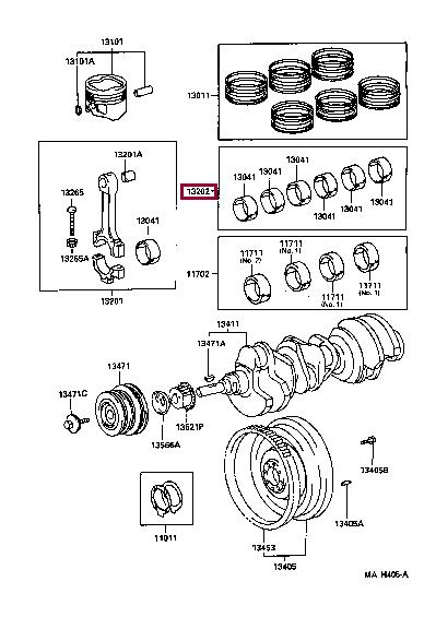 1320462030 Toyota Connecting rod bearing