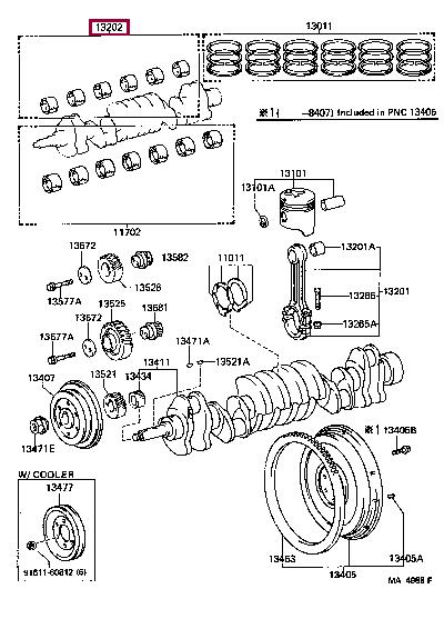 1320468020 Toyota Connecting rod bearing