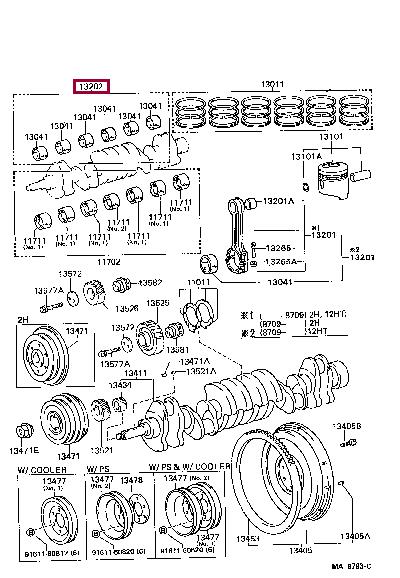 1320468050 Toyota Connecting rod bearing
