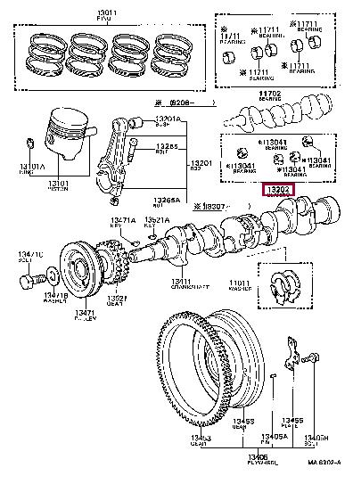 1320513040 Toyota Connecting rod bearing