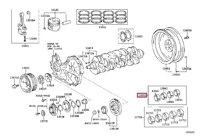 Toyota 13205-30030 Big-end bearing ki 1320530030