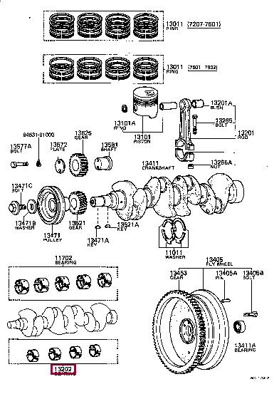 1320548010 Toyota Connecting rod bearing