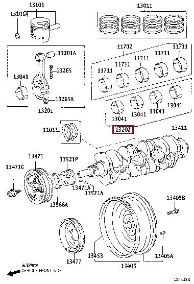 1320554042 Toyota Connecting rod bearing