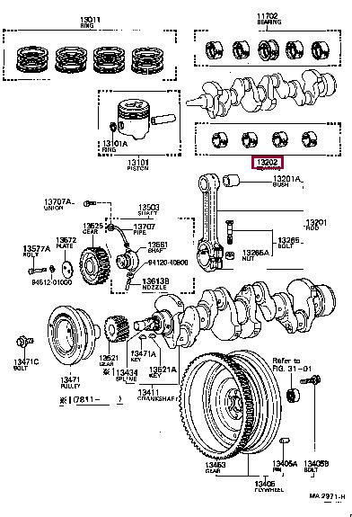 1320556010 Toyota Connecting rod bearing