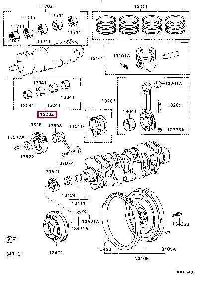 1320556040 Toyota Connecting rod bearing