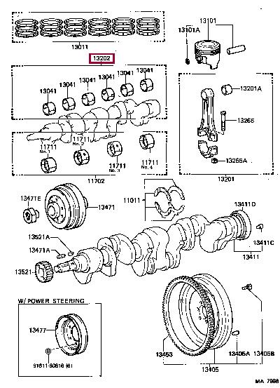 1320561020 Toyota Connecting rod bearing