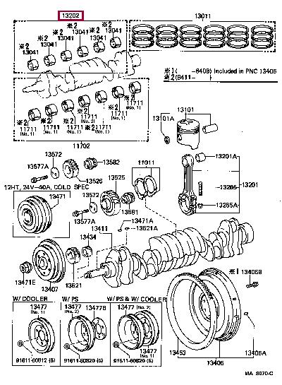 1320568040 Toyota Connecting rod bearing