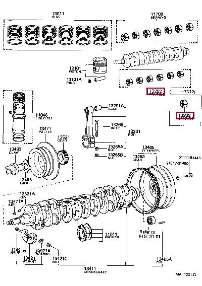 1320677020 Toyota Connecting rod bearing