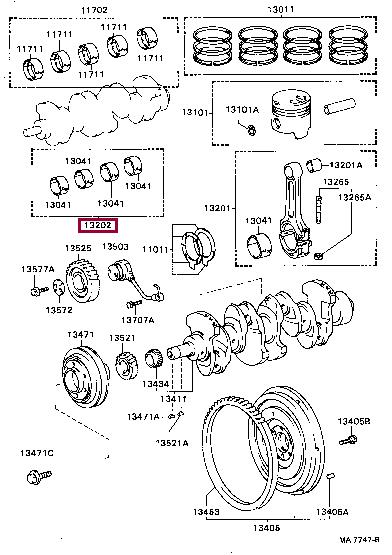 1320756011 Toyota Connecting rod bearing
