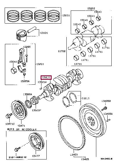 1340111061 Toyota Crankshaft
