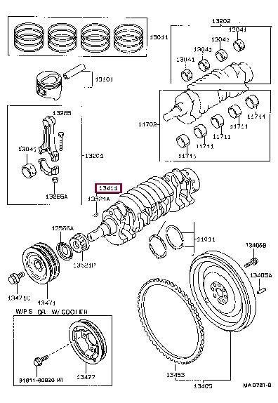 1340111071 Toyota Crankshaft