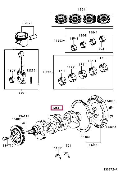 1340121030 Toyota Crankshaft