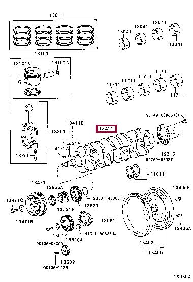 1340127020 Toyota Crankshaft