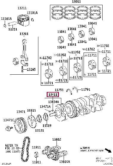 1340128010 Toyota Crankshaft