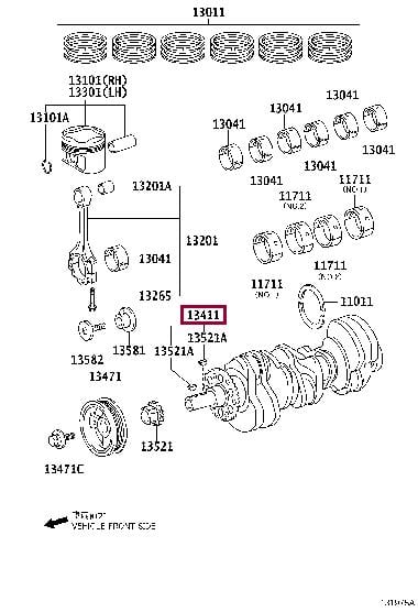1340131031 Toyota Crankshaft