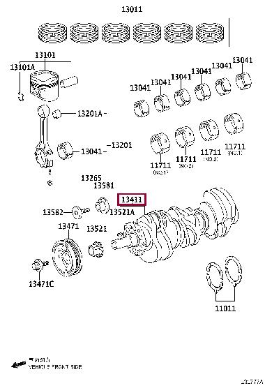 1340131060 Toyota Crankshaft