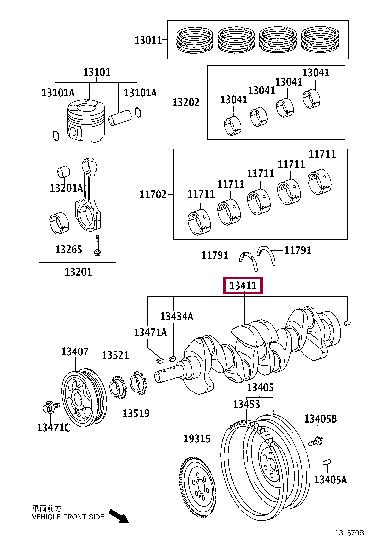 1340133021 Toyota Crankshaft