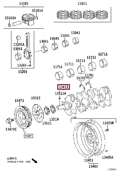 1340137032 Toyota Crankshaft
