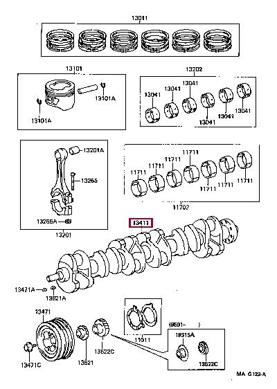 1340166020 Toyota Crankshaft