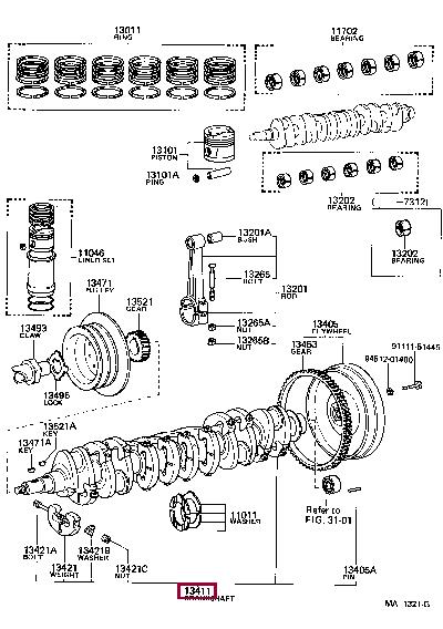 1340177010 Toyota Crankshaft